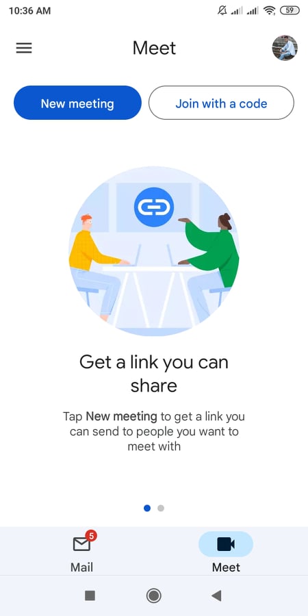 google meet in gmail